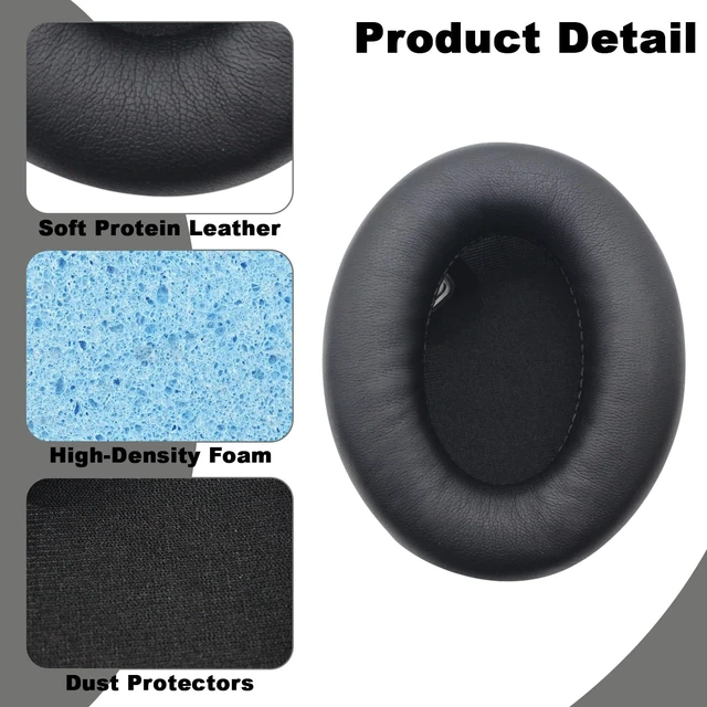 Alt view image 3 of 7 - Replacement Ear Pads for Sony WH-1000XM4 (WH1000XM4) Headphones,Replacement Ear Pads Cushion Cover Comfortable, Durable Cushion (Gold)