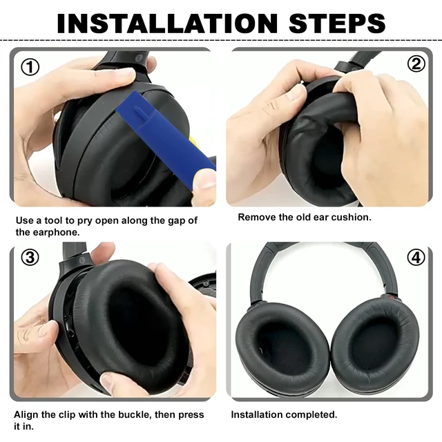 Alt view image 5 of 7 - Replacement Ear Pads for Sony WH-1000XM4 (WH1000XM4) Headphones,Replacement Ear Pads Cushion Cover Comfortable, Durable Cushion (Gold)