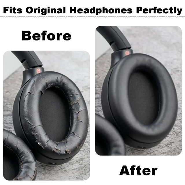 Alt view image 6 of 7 - Replacement Ear Pads for Sony WH-1000XM4 (WH1000XM4) Headphones,Replacement Ear Pads Cushion Cover Comfortable, Durable Cushion (Gold)