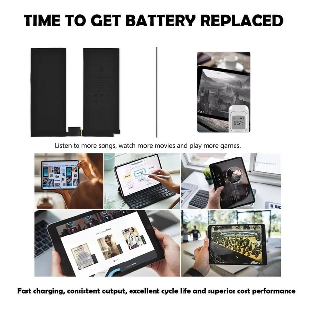 Alt view image 6 of 7 - A2043 Battery for Apple iPad Pro 12.9" 3rd / 4th Generation A1895 A1983 A1876 A2069 A2232 A2233 A2229 A2014
