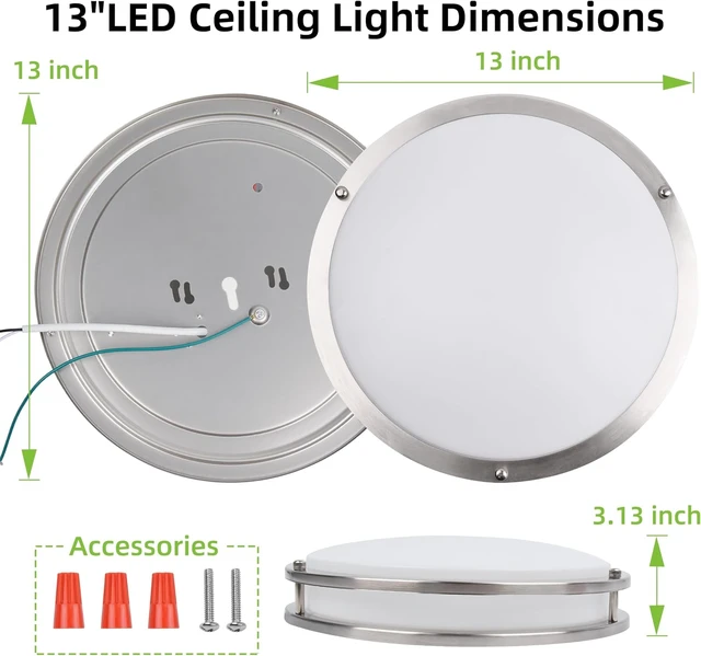 Alt view image 7 of 7 - hykolity 13 inch Flush Mount LED Ceiling Light Fixture,5CCT
