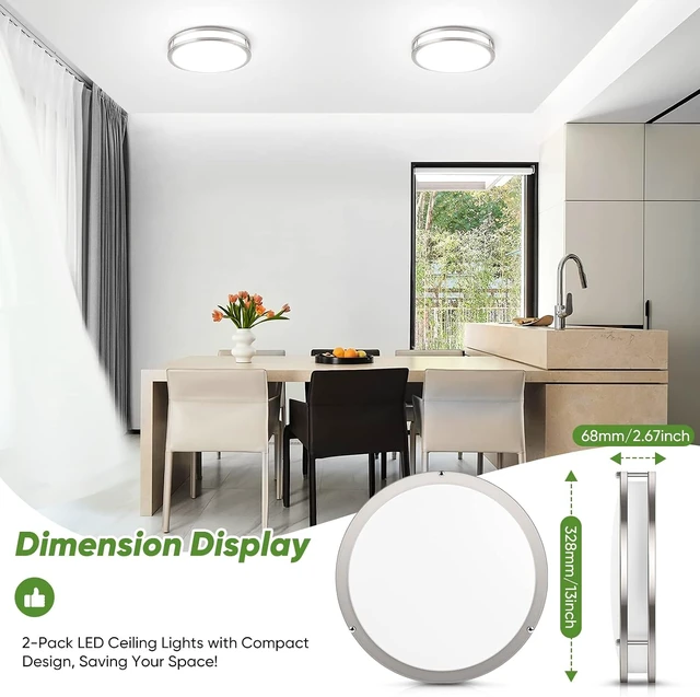 Alt view image 5 of 7 - 36W LED Ceiling Lights 3600lm Super Bright, Flush Mount Light Fixtures