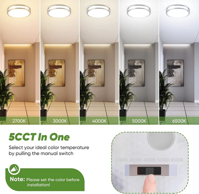 Alt view image 7 of 7 - 36W LED Ceiling Lights 3600lm Super Bright, Flush Mount Light Fixtures