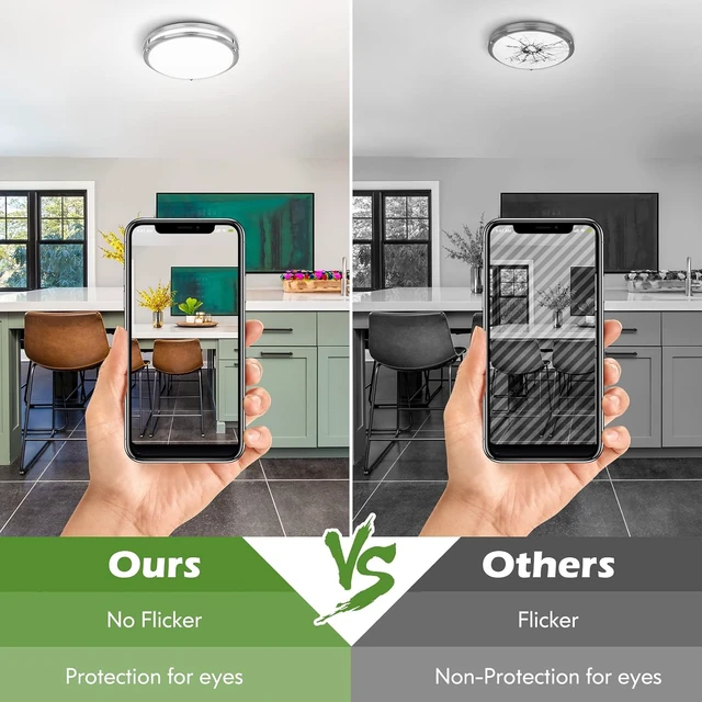 Alt view image 5 of 7 - 36W LED Ceiling Light Fixture, 12in Modern Flush Mount Ceiling Lights