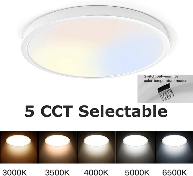 Alt view image 2 of 7 - TALOYA 2 Pack 12 Inch LED Flush Mount Ceiling Light Fixture,20W 5CCT