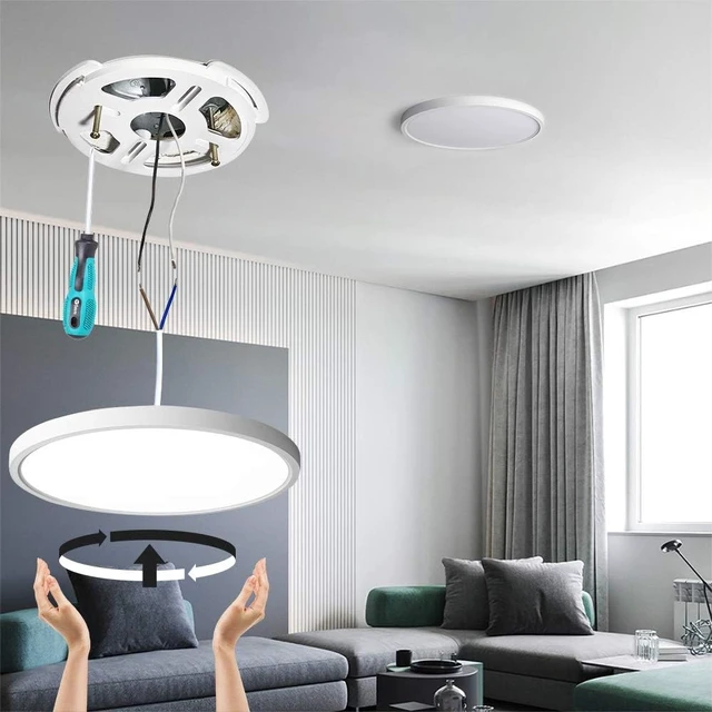 Alt view image 7 of 7 - TALOYA 2 Pack 12 Inch LED Flush Mount Ceiling Light Fixture,20W 5CCT