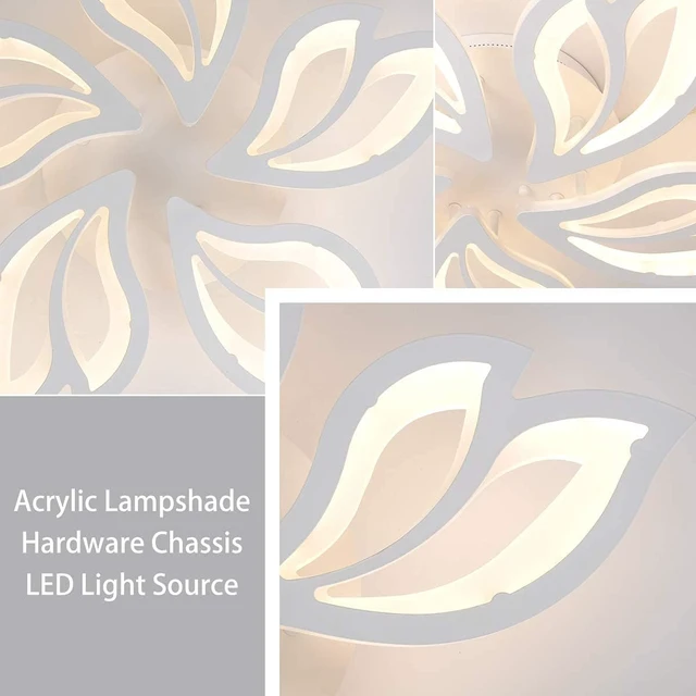 Alt view image 7 of 7 - Garwarm LED Flush Mount Ceiling Light, Dimmable Modern Floral Ceiling Light