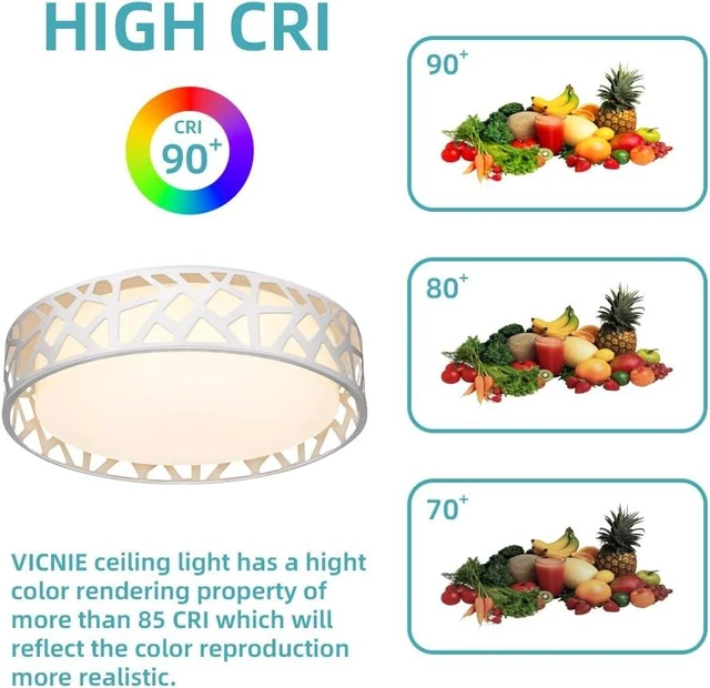 Alt view image 6 of 7 - Flush Mount Ceiling Light Fixture,20W 1400 Lumens LED Ceiling Lights