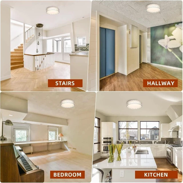 Alt view image 7 of 7 - Flush Mount Ceiling Light Fixture,20W 1400 Lumens LED Ceiling Lights