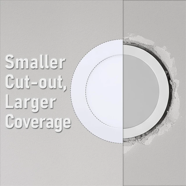Alt view image 7 of 7 - TORCHSTAR 12-Pack 6 Inch Ultra-Thin LED Recessed Light, CRI90 12W, 5000K