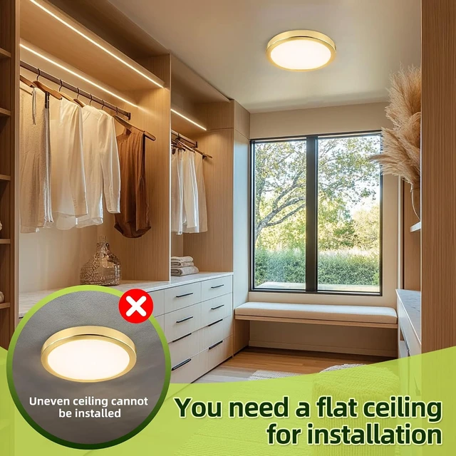 Alt view image 4 of 7 - hykolity 9 Inch Selectable CCT LED Round Flat Panel Light,1800LM,2 Pack