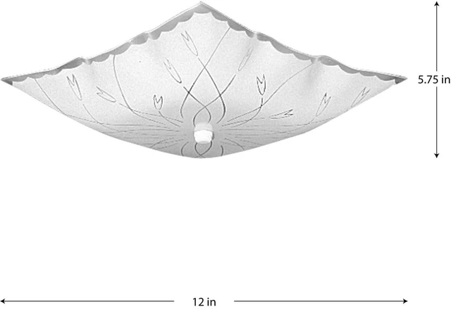 Alt view image 7 of 7 - Progress Lighting Square Glass 12" Flush Mount Light, White