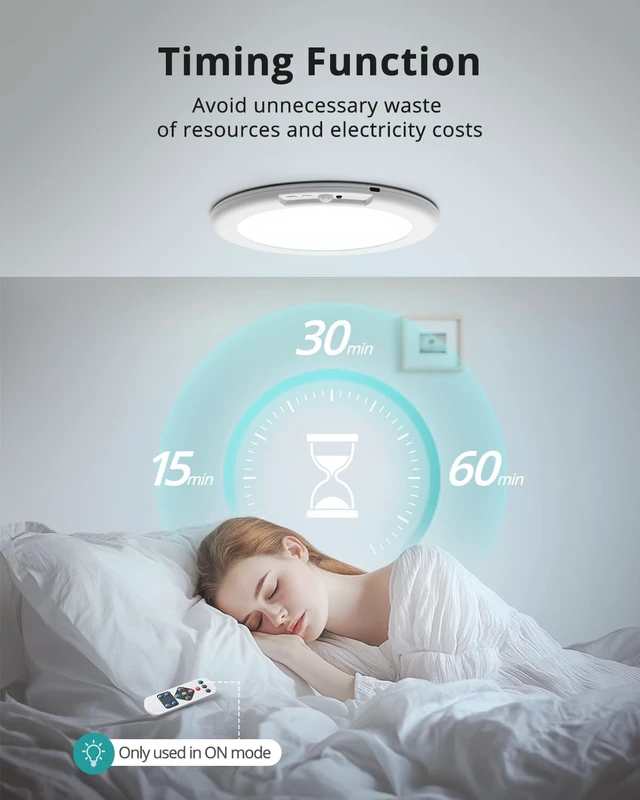 Alt view image 7 of 7 - wowatt 4Pcs Battery Operated Ceiling Lights Rechargeable with Motion Sensor