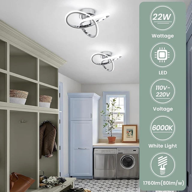 Alt view image 7 of 7 - EIDISUNY Modern LED Ceiling Light, Hallway Ceiling Light Fixture