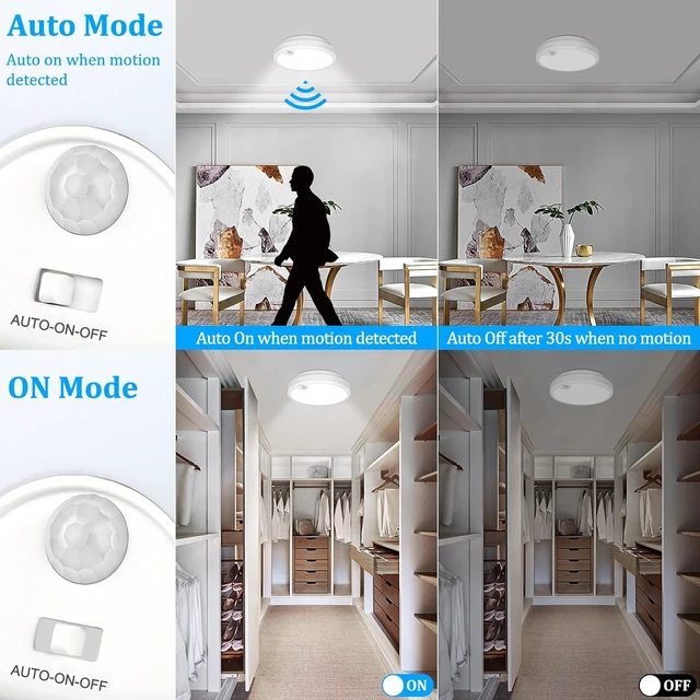 Alt view image 2 of 7 - Battery Operated Motion Sensor Light Indoor, Battery Powered Lights