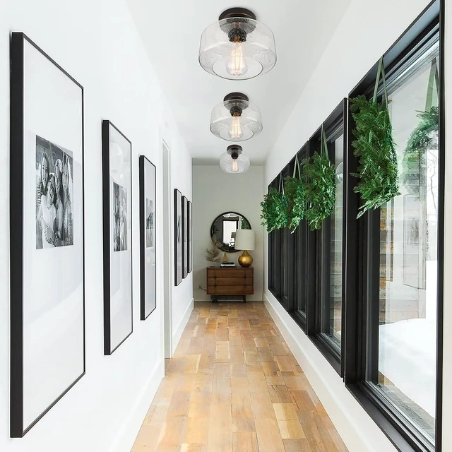 Alt view image 4 of 5 - SunRider Industrial Semi-Flush Mount Ceiling Lights Oil Rubbed Bronze