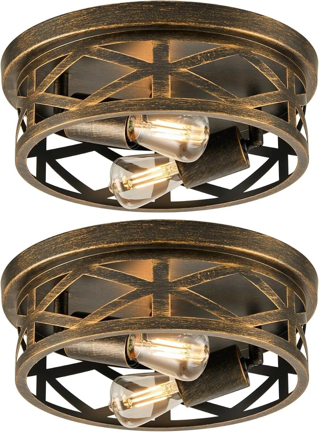 Main image of VONLUCE Flush Mount Ceiling Light 11", 2-Light Hallway Light Fixture, 2 pcs