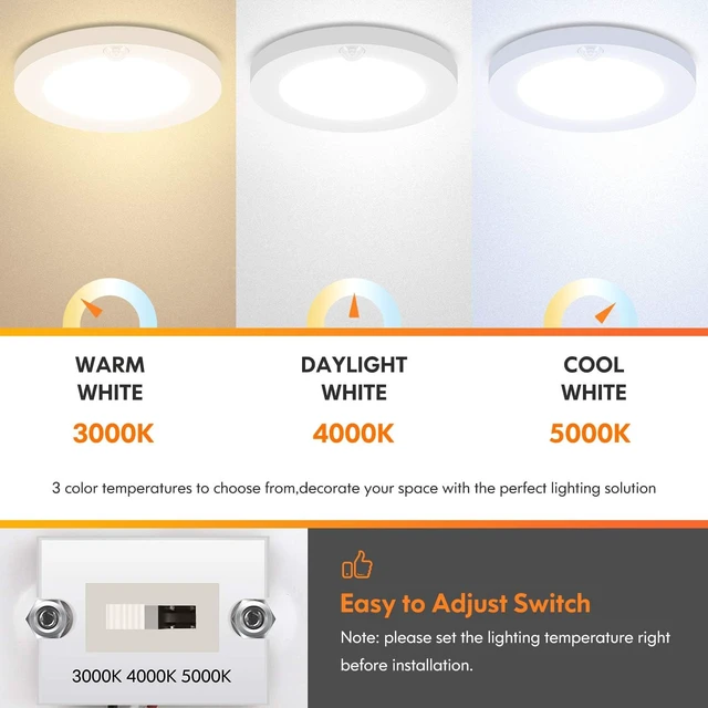Alt view image 3 of 7 - Brightever 7.5 Inch Wired Motion Sensor Ceiling Light for Hallway 2 Pack