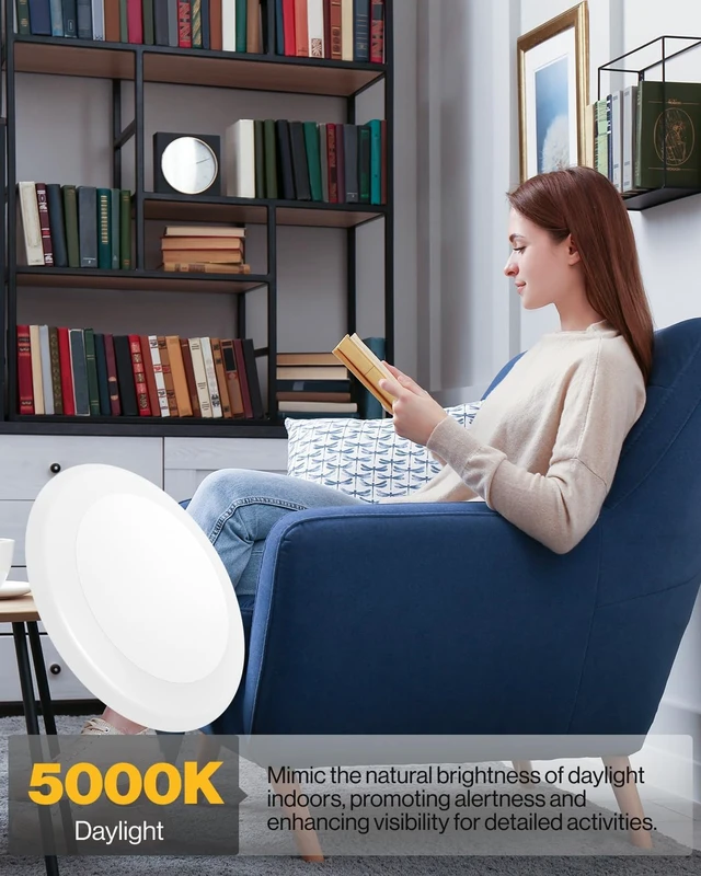 Alt view image 3 of 7 - Sunco 24 Pack 6 Inch Flush Mount LED Ceiling Disk Lights, 12W=65W Dimmable