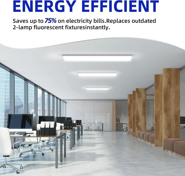 Alt view image 3 of 7 - hykolity 4FT 5.7" W LED Wraparound Light with 40W 4400LM 4000K, Hardwired