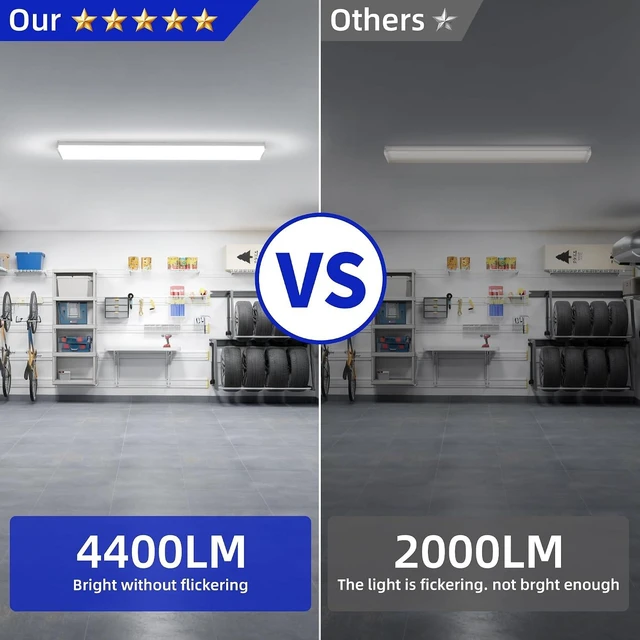 Alt view image 5 of 7 - hykolity 4FT 5.7" W LED Wraparound Light with 40W 4400LM 4000K, Hardwired