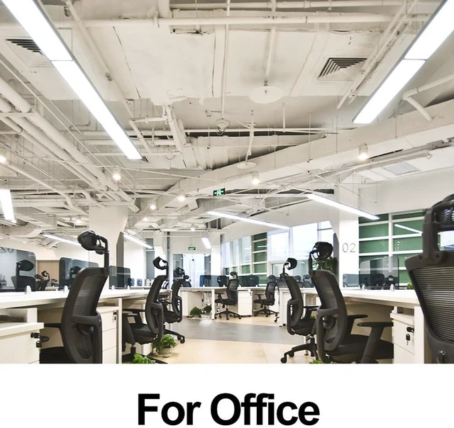 Alt view image 5 of 6 - FAITHSAIL 4FT LED Wraparound 40W 4 Foot LED Shop Lights for Garage, 4400lm 4000K Neutral White, Wrap Light, 48 Inch Light Fixtures Flush Mount Office Ceiling Lighting, Fluorescent Tube Replacement