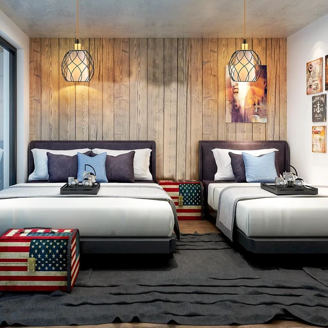 Alt view image 7 of 7 - Cinkeda Plug in Pendant Light, Black Farmhouse Hanging Lights with Linen Shade, 15ft Golden Cotton Cord, Industrail Ceiling Lamp with Dimmable Switch, for Kitchen Island Living Room (Bulb Included)