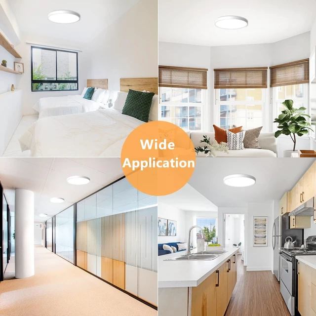 Alt view image 2 of 7 - 4 Pack LED Flush Mount Ceiling Light Fixture, 9inch LED Ceiling Light White