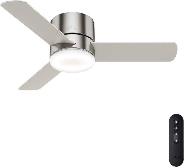 Main image of Hunter Minimus, Indoor, Ceiling Fan, Modern, Quiet, 44 inch, Brushed Nickel