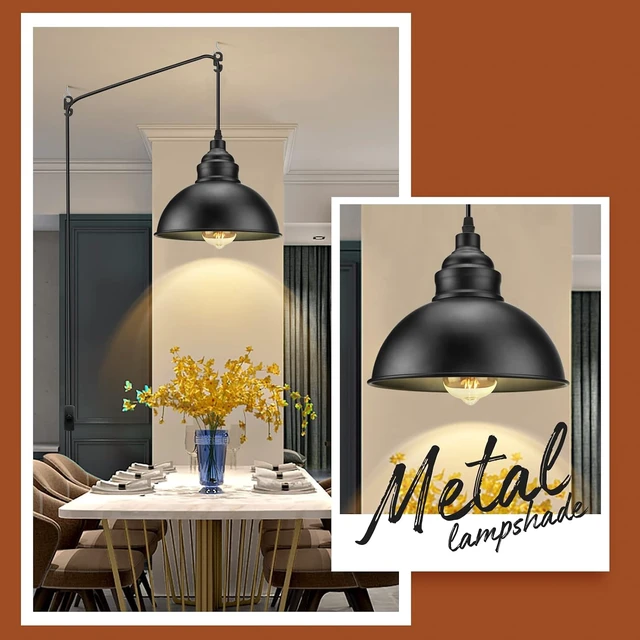 Alt view image 2 of 6 - Plug in Pendant Light, 15FT Hanging Lights with Plug in Cord