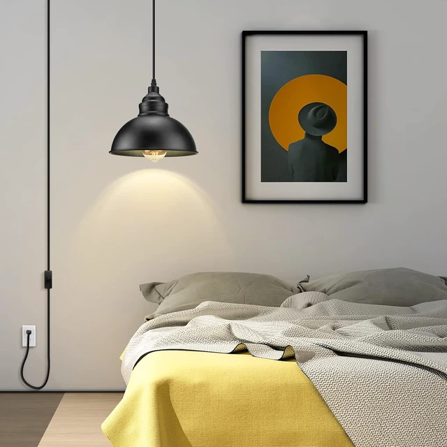 Alt view image 5 of 6 - Plug in Pendant Light, 15FT Hanging Lights with Plug in Cord