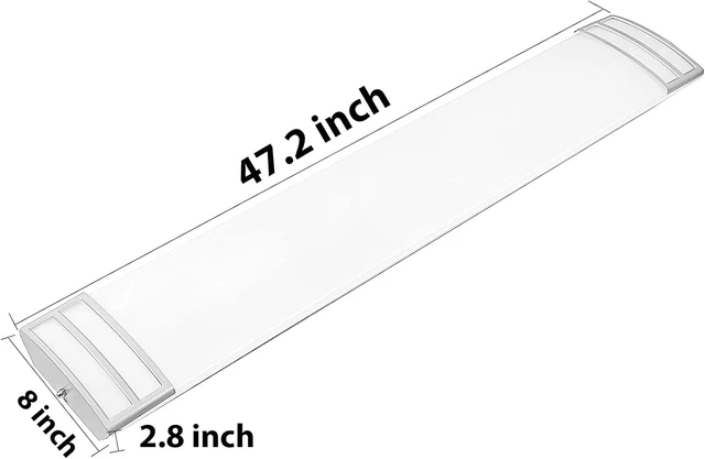 Alt view image 3 of 7 - FAITHSAIL Dimmable 4FT LED Flush Mount Kitchen Light Fixtures, 50W 5600lm, 1-10V Dimmable, 4000K, 4 Foot LED Kitchen Lighting Fixtures Ceiling for Craft Room, Laundry, Fluorescent Replacement