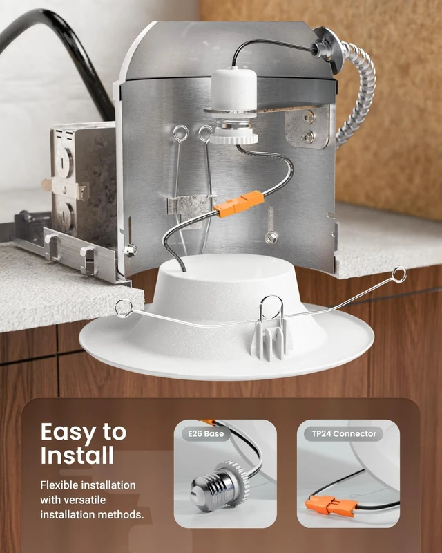 Alt view image 3 of 7 - Sunco 12 Pack 6 Inch Retrofit LED Recessed Lights, 13W=120W 3000K