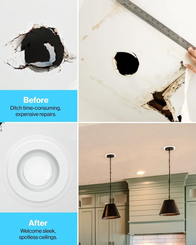 Alt view image 5 of 6 - Sunco 100 Pack 6 Inch Recessed Light Goof Ring, White, Matte Finish