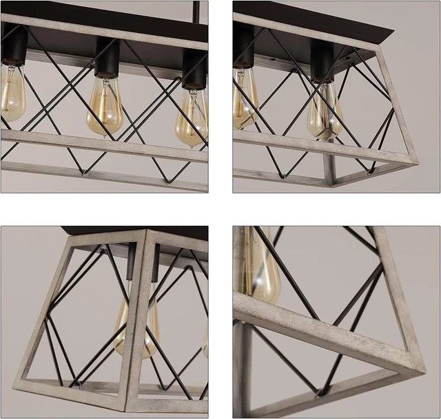 Alt view image 7 of 7 - Q&S Dining Room Light Fixture,Farmhouse Chandeliers for Kitchen Island