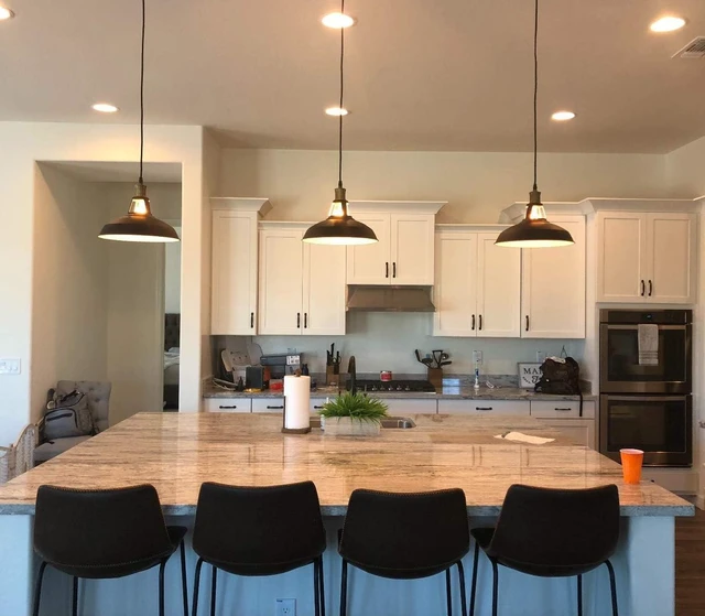 Alt view image 2 of 7 - CLAXY Farmhouse Barn Pendant Light Black 1-Light Hardwired Hanging Light