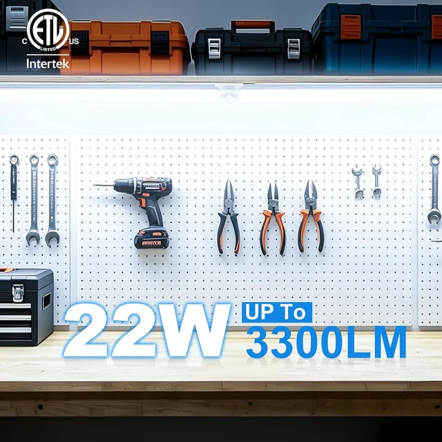 Alt view image 2 of 7 - SHOPLED LED Shop Lights 2FT, 22W 3300LM 6000K Cool White, V-Shape Linkable