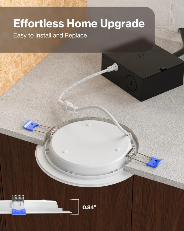 Alt view image 3 of 6 - Sunco 16 Pack 6 Inch Canless LED Ultra-Slim Recessed Light, 14W-100W