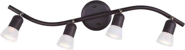 Main image of Canarm James 4-Light Ceiling or Wall Fixture, Oil Rubbed Bronze with Alabaster Glass, Modern Nautical Lighting for Bedroom Hallway, Entryway