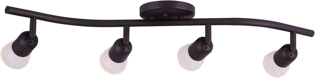 Alt view image 6 of 7 - Canarm James 4-Light Ceiling or Wall Fixture, Oil Rubbed Bronze with Alabaster Glass, Modern Nautical Lighting for Bedroom Hallway, Entryway