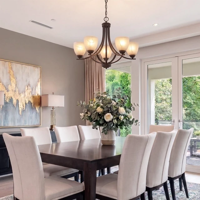Alt view image 3 of 7 - Kira Home Weston 24" Large Modern Transitional 5-Light Chandelier