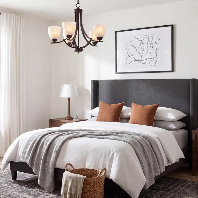 Alt view image 5 of 7 - Kira Home Weston 24" Large Modern Transitional 5-Light Chandelier