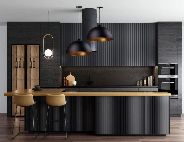 Alt view image 2 of 7 - 2 Pack Black Pendant Lights Kitchen Island - 11.8'' Farmhouse Hanging Light