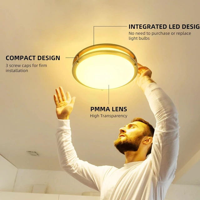 Alt view image 2 of 7 - hykolity 13 inch Flush Mount LED Ceiling Light Fixture,1300LM,5CCT