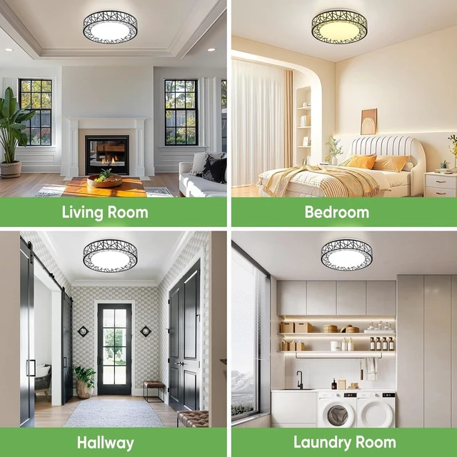 Alt view image 7 of 7 - Lightania 14 Inch Bird's Nest Flush Mount Ceiling Light, 24W, 5CCT
