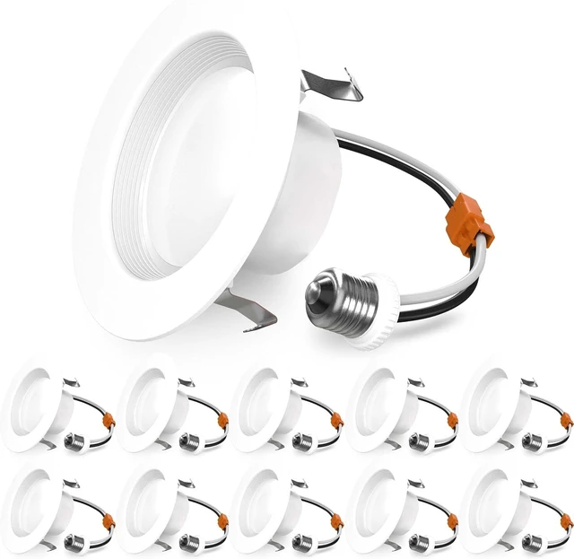 Main image of Sunco 10 Pack 4 Inch Retrofit LED Recessed Light, 11W=60W, 5000K Daylight
