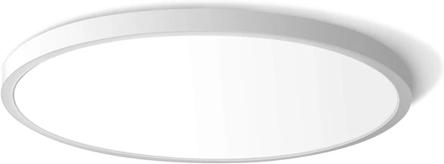 Main image of LED Flush Mount Ceiling Light Fixture, 5000K Daylight White 24W(240W Equivalent) 12 Inch Flat Modern Ceiling Lighting, 3200LM Ceiling Lamp for Bathroom Porch, Kitchen, Bedroom, Living Room, Hallway