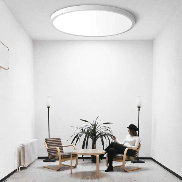 Alt view image 7 of 7 - LED Flush Mount Ceiling Light Fixture, 5000K Daylight White 24W(240W Equivalent) 12 Inch Flat Modern Ceiling Lighting, 3200LM Ceiling Lamp for Bathroom Porch, Kitchen, Bedroom, Living Room, Hallway