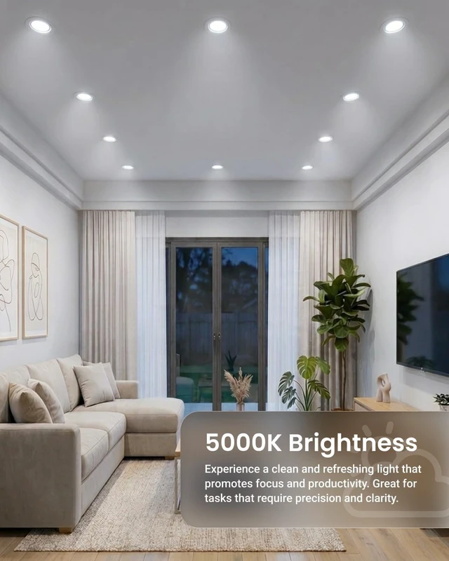 Alt view image 4 of 7 - Sunco 10 Pack 4 Inch Retrofit LED Recessed Light, 11W=60W, 5000K Daylight