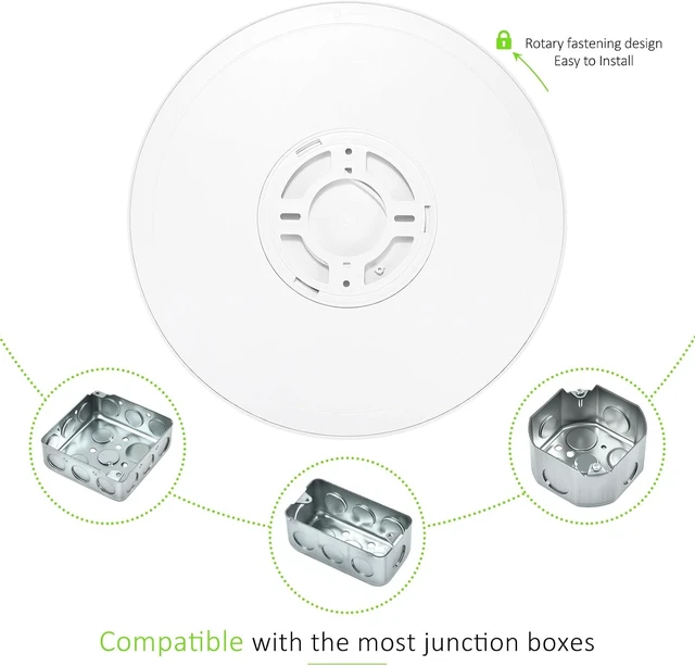 Alt view image 5 of 7 - LED Flush Mount Ceiling Light 12in Thin 3CCT White Wired(4 Pack)